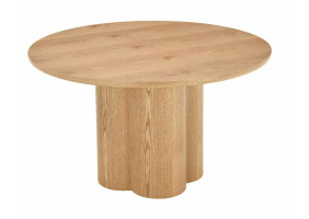 Стіл обідній кухонний Rosalia ø120 см МДФ + шпон Дуб / Дуб каркас