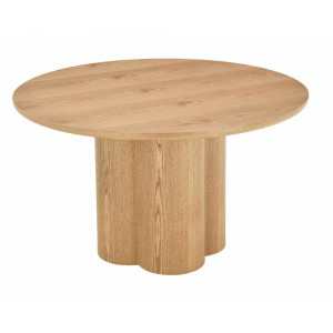 Стіл обідній кухонний Rosalia ø120 см МДФ + шпон Дуб / Дуб каркас