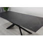 Стіл обідній розкладний MADISON CERAMIC 160(240)*90 чорний мат/чорний