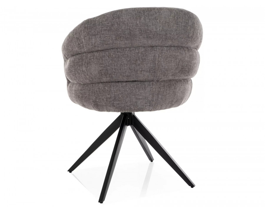 Стілець кухонний обідній м'який Ores Сіра тканина / Чорний каркас