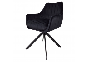 Стілець SALVIA Чорний каркас / Чорний