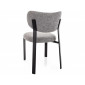 Стілець кухонний обідній м'який Rin Сіра тканина / Чорний каркас