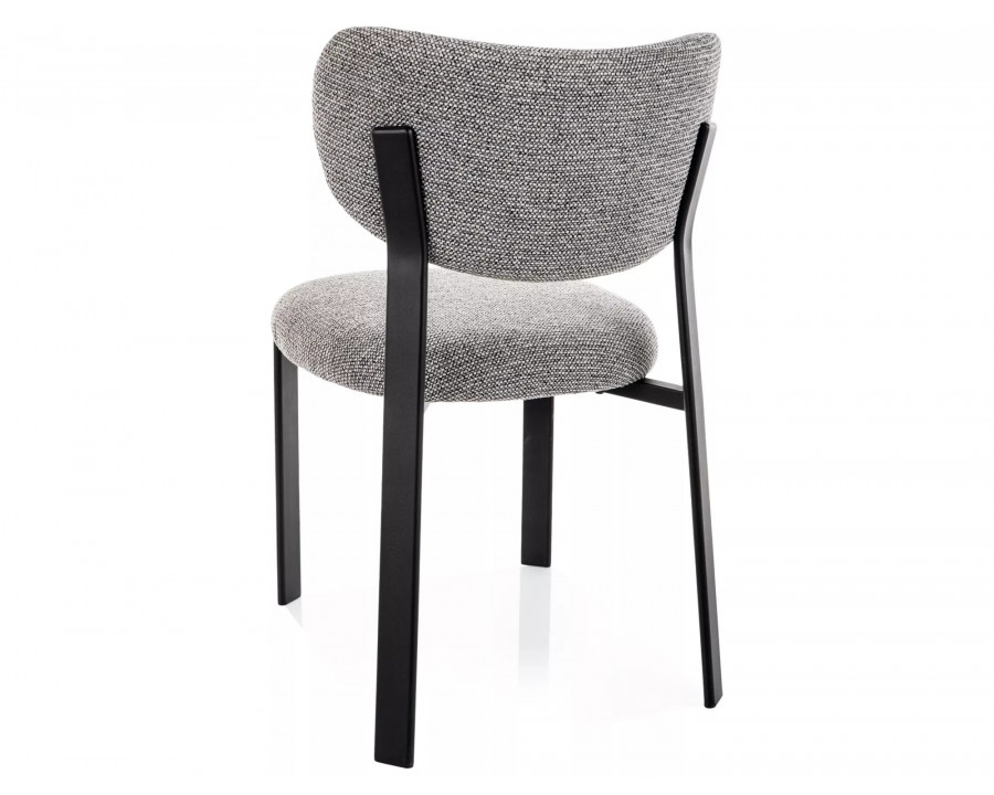 Стілець кухонний обідній м'який Rin Сіра тканина / Чорний каркас