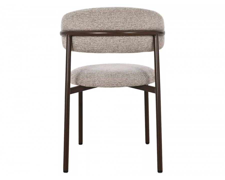 Стілець кухонний обідній м'який Elton II Бежева тканина / Горіх каркас