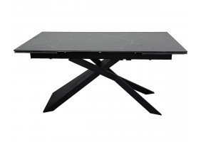 Стіл обідній розкладний MADISON CERAMIC 160(240)*90 чорний мат/чорний