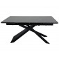 Стіл обідній розкладний MADISON CERAMIC 160(240)*90 чорний мат/чорний