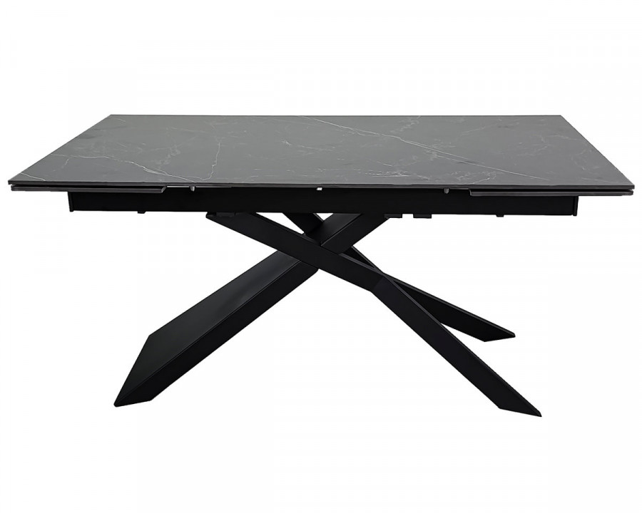 Стіл обідній розкладний MADISON CERAMIC 160(240)*90 чорний мат/чорний