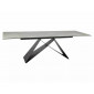 Стіл обідній розкладний WESTIN CERAMIC Крем Diamond Cream / Чорний мат (160-240) X90 WESTINKRC160