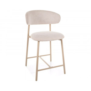 Напівбарний стілець кухонний Elton H-2 Brego Світло-бежева тканина / Кашемір каркас