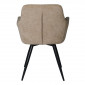 Стілець кухонний ARDEN Чорний каркас / Темний беж тканина оберт 180°
