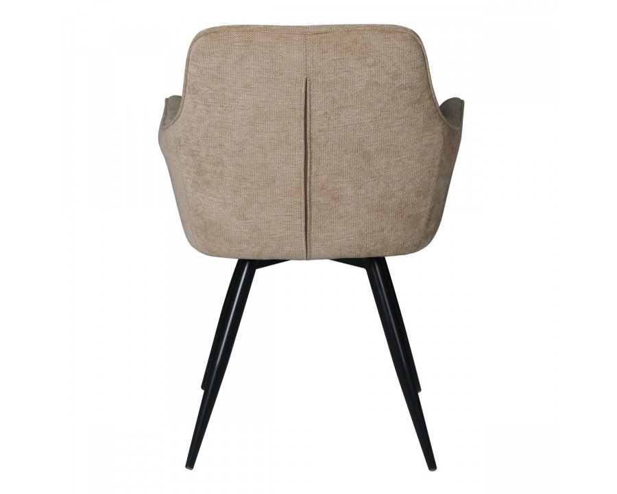 Стілець кухонний ARDEN Чорний каркас / Темний беж тканина оберт 180°