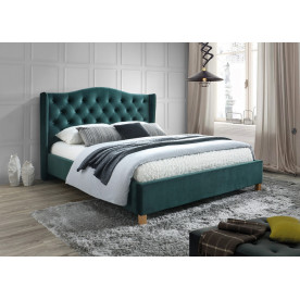 Двоспальне ліжко Aspen Velvet 180X200 Зелений