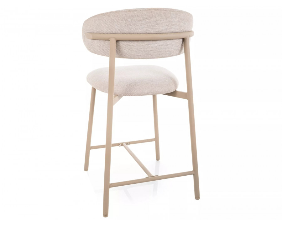 Напівбарний стілець кухонний Elton H-2 Brego Світло-бежева тканина / Кашемір каркас