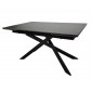 Стіл обідній розкладний MADISON CERAMIC 160(240)*90 чорний мат/чорний
