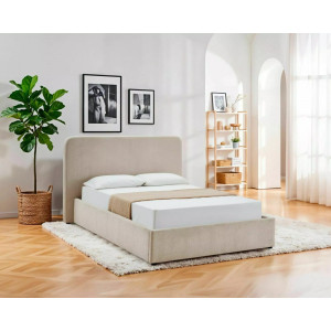 Ліжко полуторне м'яке Lumia Raven 140×200 Бежева тканина