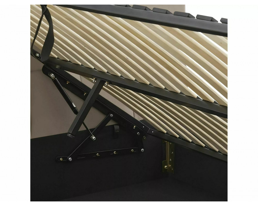 Ліжко двоспальне м'яке Parma Velvet 160×200 Темно-бежева велюр Bluvel