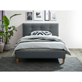 Ліжко односпальне TEXAS 120X200 колір сірий/дуб TAP. 23