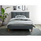 Ліжко односпальне TEXAS 120X200 колір сірий/дуб TAP. 23
