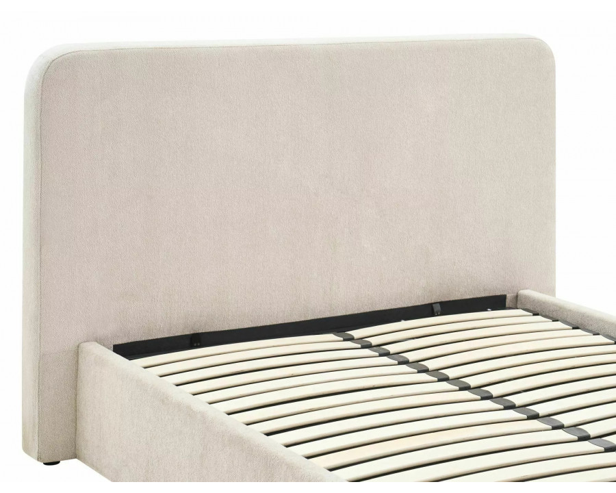 Ліжко полуторне м'яке Lumia Raven 140×200 Бежева тканина