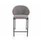 Напівбарний стілець кухонний Kioto H-2 Сіра тканина / Чорний каркас