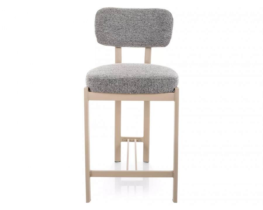 Напівбарний стілець кухонний Misaki H-2 Сіра тканина / Кашемір каркас