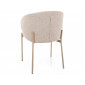 Стілець кухонний обідній м'який Kioto Світло-бежева тканина / Кашемір каркас