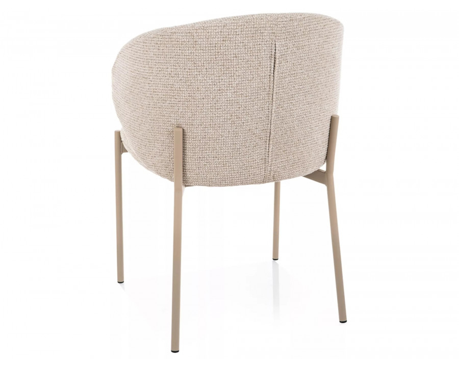 Стілець кухонний обідній м'який Kioto Світло-бежева тканина / Кашемір каркас