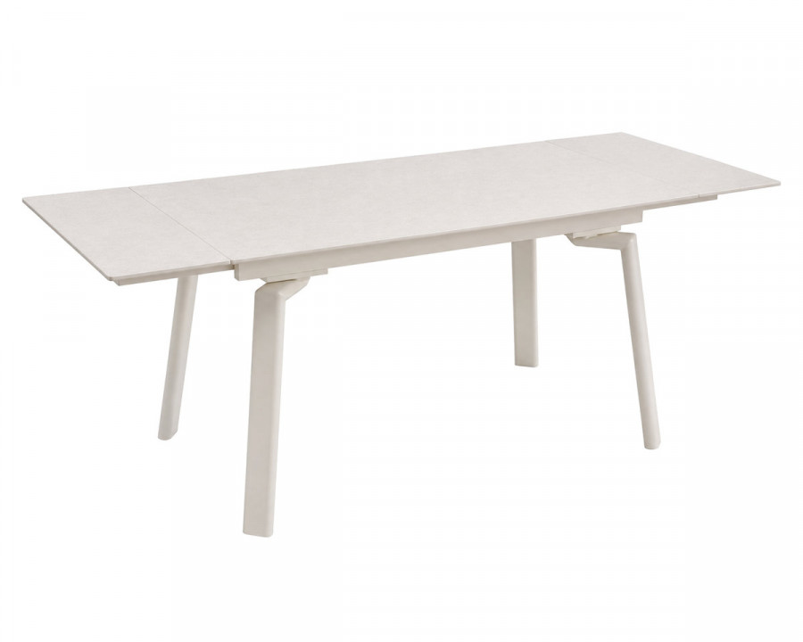 Стіл обідній розкладний BELFORD CERAMIC 140(200)*80 білий / кашемір