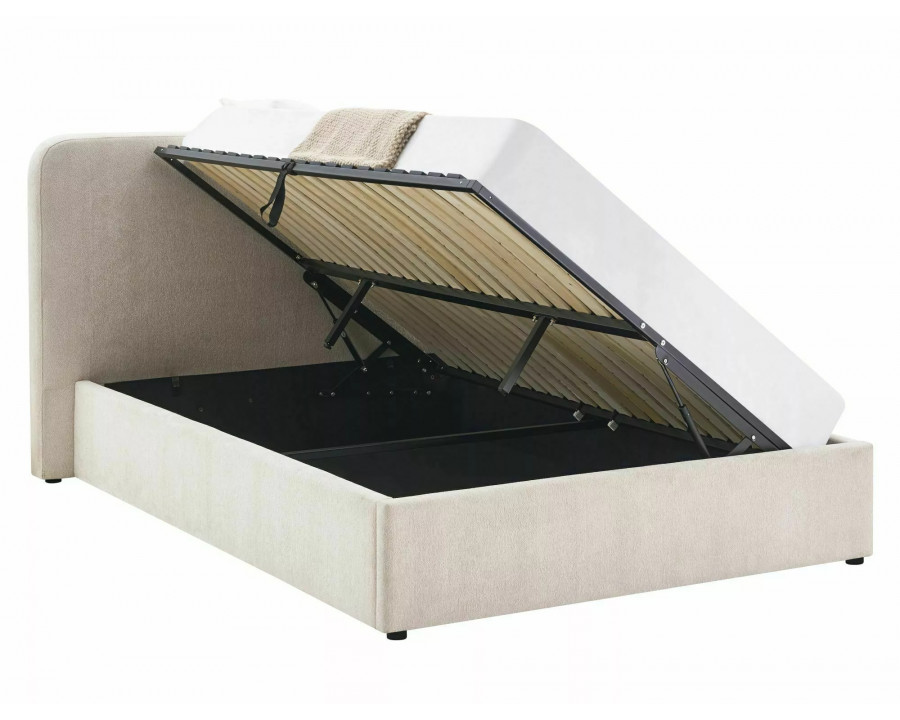 Ліжко полуторне м'яке Lumia Raven 140×200 Бежева тканина