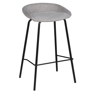 Барний стілець SVEN Чорний каркас / Сірий тк.