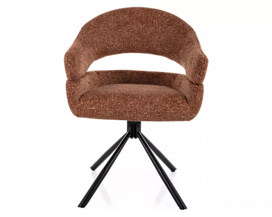 Стілець кухонний обідній м'який Borgo Leo Кемел тканина / Чорний каркас