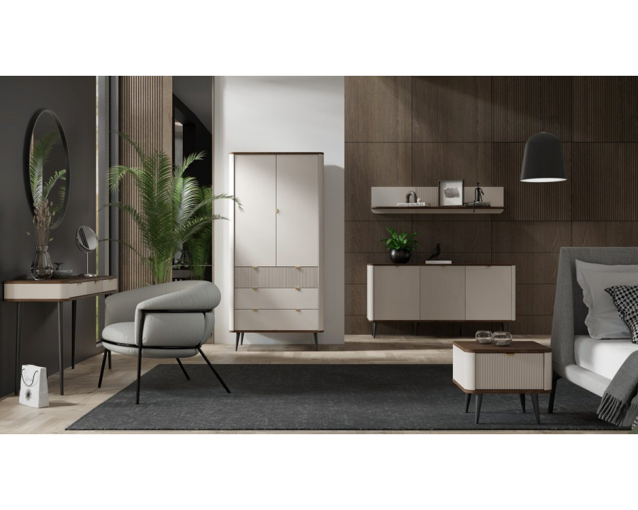 Комод MARLY REG 8 160х82х40 кашемір / горіх