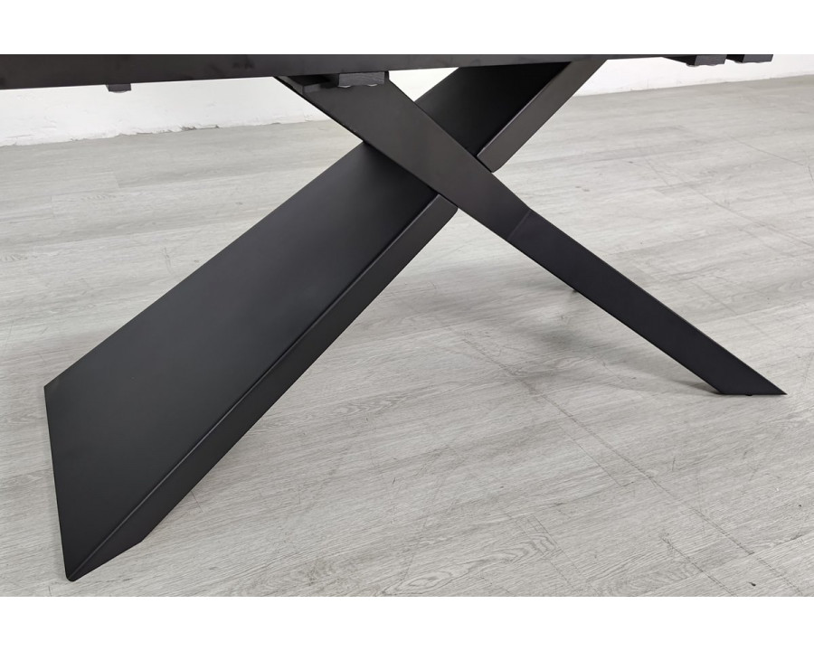 Стіл обідній розкладний MADISON CERAMIC 160(240)*90 чорний мат/чорний