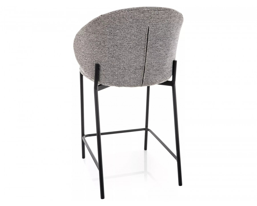 Напівбарний стілець кухонний Kioto H-2 Сіра тканина / Чорний каркас