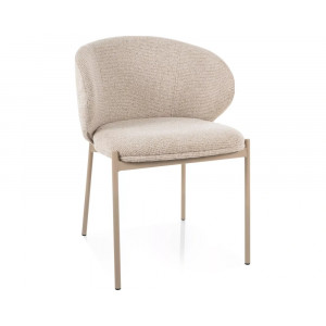Стілець кухонний обідній м'який Kioto Світло-бежева тканина / Кашемір каркас