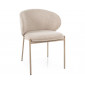 Стілець кухонний обідній м'який Kioto Світло-бежева тканина / Кашемір каркас
