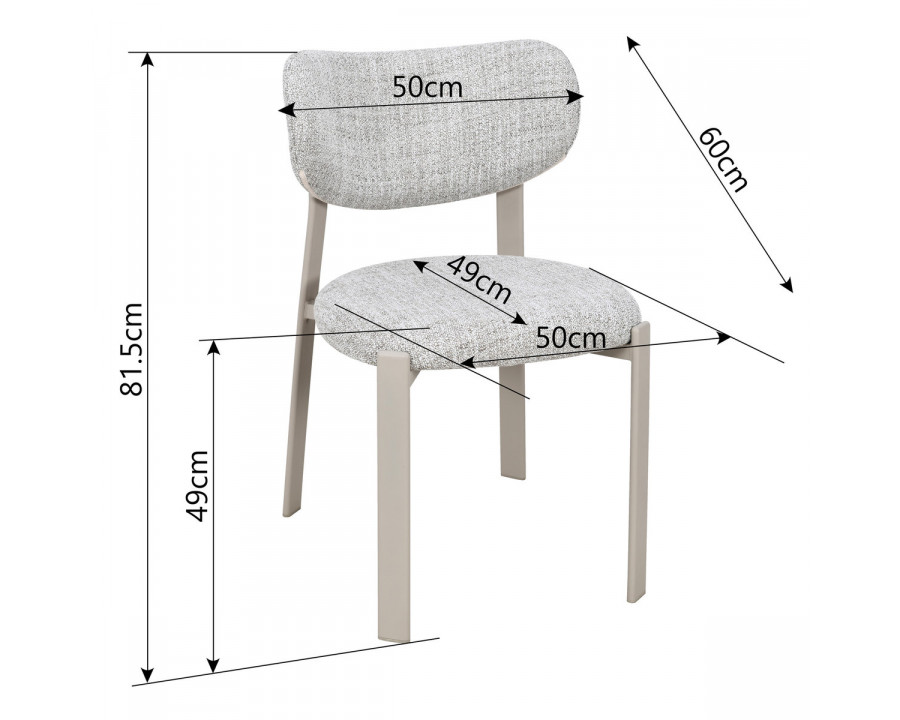Cтілець кухонний NOMI кашемір каркас/бежева тканина