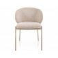Стілець кухонний обідній м'який Kioto Світло-бежева тканина / Кашемір каркас
