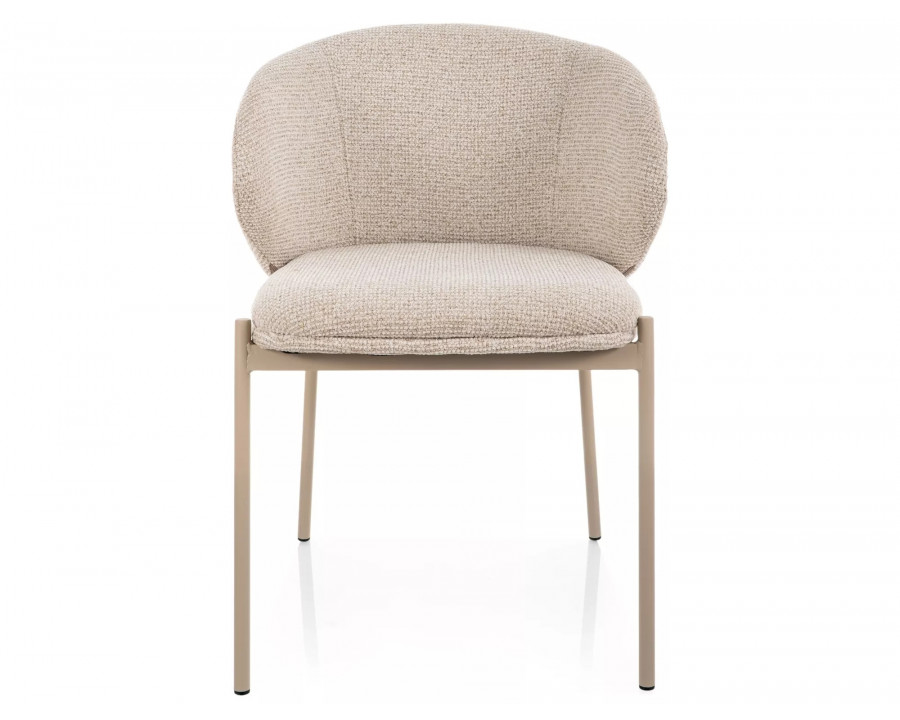 Стілець кухонний обідній м'який Kioto Світло-бежева тканина / Кашемір каркас