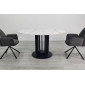 Стіл обідній OLYMPIA CERAMIC стіл білий мат/чорний д,130