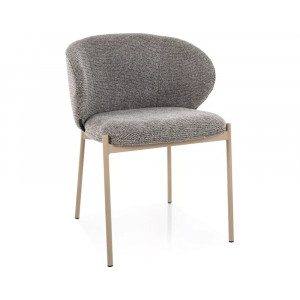 Стілець кухонний обідній м'який Kioto Сіра тканина / Кашемір каркас