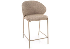 Напівбарний стілець кухонний Kioto H-2 Бежева тканина / Кашемір каркас