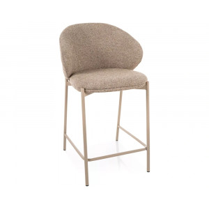 Напівбарний стілець кухонний Kioto H-2 Бежева тканина / Кашемір каркас