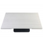 Стіл OVIDIO CERAMIC 160(240)*90 білий дуб/чорний каркас
