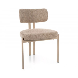 Стілець кухонний обідній м'який Misaki Бежева тканина / Кашемір каркас