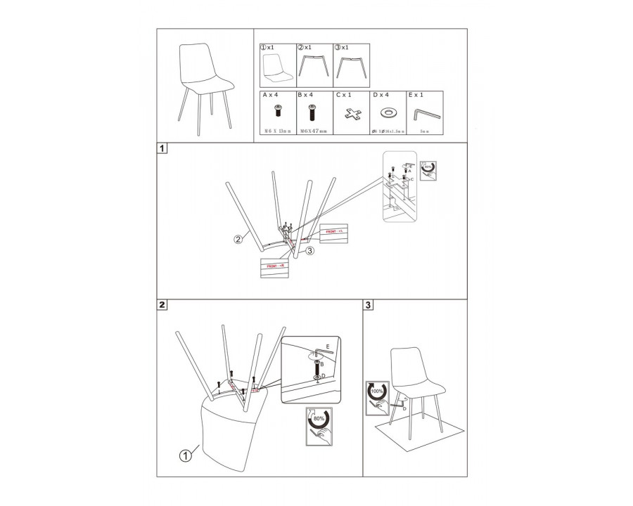 Стілець кухонний TERA Кашемір каркас / Сірий тканина