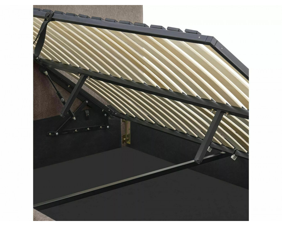 Ліжко полуторне м'яке Lumia Raven 140×200 Темно-бежева тканина