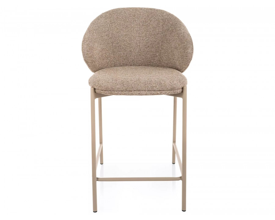Напівбарний стілець кухонний Kioto H-2 Бежева тканина / Кашемір каркас