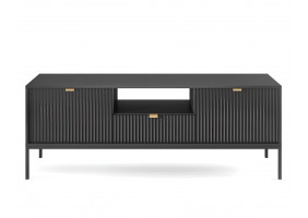 Тумба під телевізор Нова / Nova 1-дверна з 2 ящиками і чорними ніжками RTV154 Чорний 154х39х56 см.