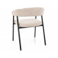 Стілець кухонний обідній м'який Katana Бежева тканина / Чорний каркас